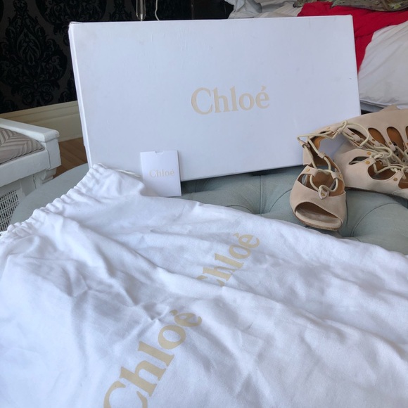 Chloé Gladiator Sandals Beige - Picture 7 of 7